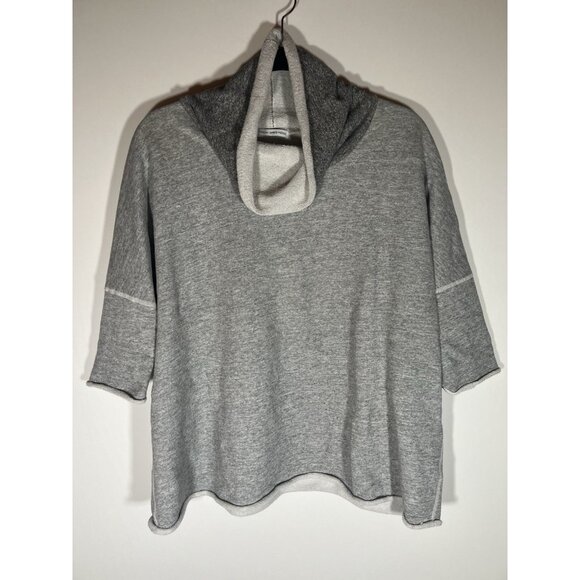 James Perse Standard gray funnel neck short sleeve sweatshirt 3(L) California - Picture 1 of 9
